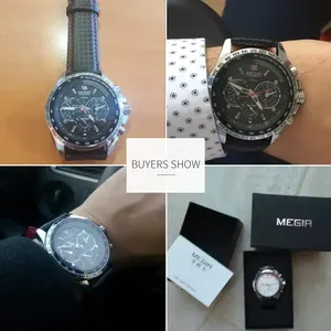 <span class=keywords><strong>Orologi</strong></span> al Quarzo <span class=keywords><strong>Sportivi</strong></span> da Uomo Megir 1010, Reloj Montres Homme, <span class=keywords><strong>Orologi</strong></span> di Lusso da Uomo con Cinturino in Pelle, Moda Business - Product Image 6