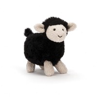 Jouets en peluche en mouton noir doux, poupée en agneau rembourrée