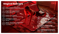 Saco de Dormir de Terapia de Luz Roja de Cuerpo Completo GLPE 2660 LEDs, Cama de Energía Fotónica de Grado Profesional para Bienestar y Recuperación