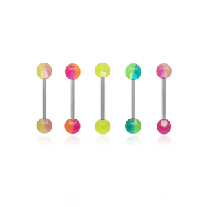 Piercing de acrílico 14G con barra recta para lengua, pezón o labio, joyería para mujer y <span class=keywords><strong>hombre</strong></span>, barra de 16mm - Product Image 1