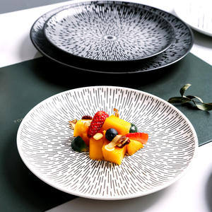 豪华瓷盘餐盘陶瓷牛排盘餐厅圆形菜肴餐具面食酱菜