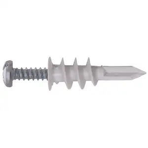 13*42 POM Wall Drywall Plastic Nylon Anchor with #8*32 carbon steel pan head self tapping screw