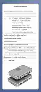 Base de Conexión <span class=keywords><strong>USB</strong></span>-C 6 en 1 de Aluminio WFYEAR, Carcasa Magnética para SSD M.<span class=keywords><strong>2</strong></span> NVMe/SATA, 4K HD, PD 100W, Adaptador Hub <span class=keywords><strong>USB</strong></span> de 10Gbps - Product Image 6