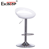 Chaises de bar Ekintop, comptoir, tabourets de bar modernes, hauteur comptoir, cadre en acier inoxydable, cuir synthétique classique, tabouret de bar nordique