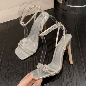 Chaussures Femme Tendance Zapatos Mujer Saltos Ankle Buckle 2025 Square Toe Summer Trendy Women Heels - Product Image 4