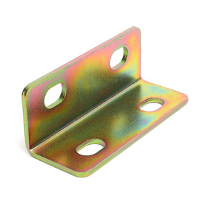 Soporte de esquina en forma de L de hierro con 4 orificios, conectores de herrajes duraderos para muebles, para soporte de marco de cama - Product Image 4