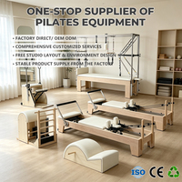 Machine de Pilates Reformer Commerciale en Bois pour Studio, Équipement d'Exercice de Qualité Professionnelle