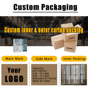 Caja <span class=keywords><strong>de</strong></span> conexiones <span class=keywords><strong>de</strong></span> fierro galvanizado 1 gang 3x3 pulgadas, 35mm profundidad, con salidas mixtas para interruptores - Product Image 5