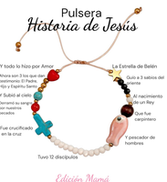 Gelang Manik-Manik Religius Buatan Tangan Pesona Salib Bintang Kehidupan Yesus Gelang Iman Kristen yang Dapat Disesuaikan Perhiasan Katolik Grosir