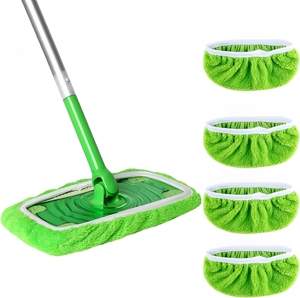 Mocio riutilizzabile in microfibra compatibile con Swiffer | Panni di ricarica lavabili e asciutti <span class=keywords><strong>per</strong></span> la <span class=keywords><strong>pulizia</strong></span> del pavimento in legno - Product Image 2