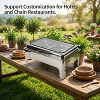 Ensemble de réchauds à alcool en acier inoxydable pour traiteur extérieur, chauffage au combustible, design portable, plusieurs options de taille