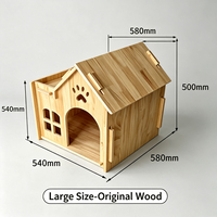 Maison pour chat en bois massif naturel, grand lit en bois pour chat, abri pour chat d'intérieur, mobilier de luxe pour animaux de compagnie pour magasin de chats