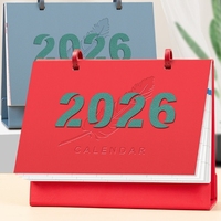 Calendrier annuel créatif 2026, cadeau d'affaires - Calendrier en cuir et papier, gravure artisanale - Calendrier promotionnel d'entreprise, coffret cadeau