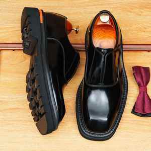 Zapatos Casuales de Negocios de Alta Calidad, Estilo Romántico Británico Retro, Transpirables, Antideslizantes, de Primera Capa de Piel de Vaca - Product Image 2