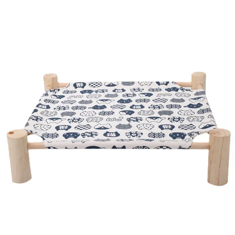 Cama extraíble y lavable para gatos, cama universal para perros Four Seasons, nido fresco de verano, cama de madera fuerte