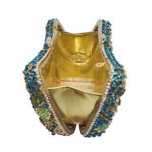 Bolso de mano de cristal con flores rosas para mujer, bolso de noche elegante con diamantes de imitación brillantes, bolso de mano para Banquete de cóctel - Product Image 6