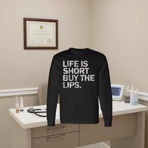 La vida es breve, compra la camiseta de manga larga Lips Filler Nurse Injector - Product Image 3