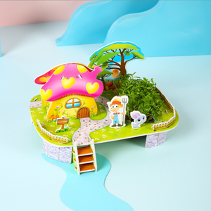 Maison de poupée en papier de qualité supérieure, jouet éducatif DIY pour enfants de 7 à 12 ans, en carton, logo et emballage personnalisables - Product Image 3