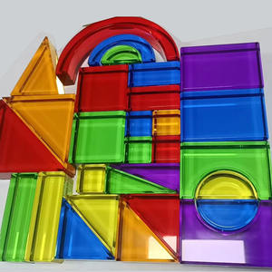 مكعبات بناء أكريليك بتصميم مخصص، مكعبات بناء أكريليك صغيرة وملونة للأطفال للتعليم - Product Image 4