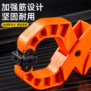 Abrazadera de nailon ajustable de alta resistencia tipo A Niu Xiang para carpintería, tuberías, cables de acero, en colores naranja, azul, negro y gris, con medidas métricas y pintura. - Product Image 3
