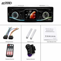 Reproductor MP3 para Auto, 1 Din, Pantalla Táctil, Bluetooth, USB, Lector de Tarjetas TF, Entrada AUX, Asistente de Voz, Memoria de Apagado