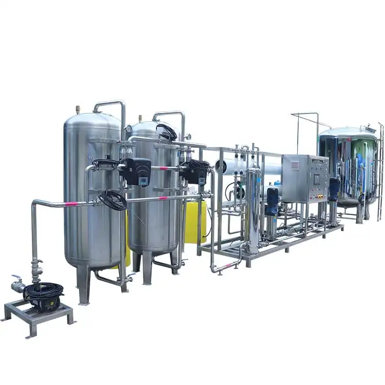 Sistema industriale del RO di osmosi inversa del filtro da acqua del pozzo trivellato/sistema di depurazione dell'acqua di osmosi inversa fabbricazione di acqua pura a due passaggi