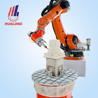 Hualong machines 7 axes 3D CNC routeur Machine automatique pour Statue Sculptures moule et sculpture mousse pierre noyau composant moteur