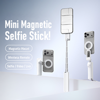 Nouveautés : Mini Perche à Selfie Magnétique Extensible et Pliable avec Télécommande Bluetooth Sans Fil pour Diffusion en Direct et Support Téléphone de Voyage