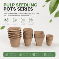 Biologisch afbreekbare pulp zaadstarters, milieuvriendelijke papierpulp voor het kweken van groenten en fruit in de tuin.