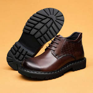 Chaussures en cuir pour hommes, style en cuir véritable, chaussures habillées pour hommes, présentoir à chaussures haut de gamme - Product Image 3