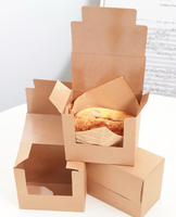 Boîte d'emballage pour hamburgers écologique au prix d'usine, matériaux recyclés, papier kraft jetable, laminage mat, boîte à sandwich, boîte à sushi