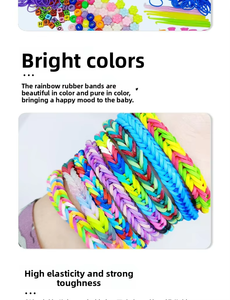 <span class=keywords><strong>Élastique</strong></span>s colorés arc-en-ciel <span class=keywords><strong>pour</strong></span> la fabrication de bracelets, looms bands, bandes <span class=keywords><strong>élastique</strong></span>s <span class=keywords><strong>pour</strong></span> loisirs créatifs, fournitures artisanales extensibles et durables <span class=keywords><strong>pour</strong></span> enfants - Product Image 1
