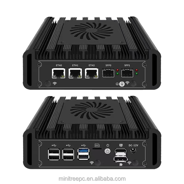 Pfsense Sense Router Firewall PC N305 N300es 2*10G SFP In-Tel82599 3*2.5G Ethernet M.2 3052 5G Module Vpn Embedded Mini Computer
