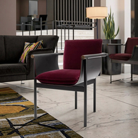 Chaise de restaurant en cuir PU souple au design moderne orange, pour l'extérieur, l'hôtel, le salon, la villa, l'école, l'hôpital, l'appartement