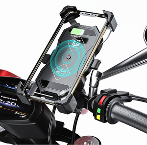 Supporto Impermeabile per Telefono <span class=keywords><strong>da</strong></span> <span class=keywords><strong>Moto</strong></span>/Scooter/E-Bike 12V-90V con Caricatore Wireless e USB - Product Image 3