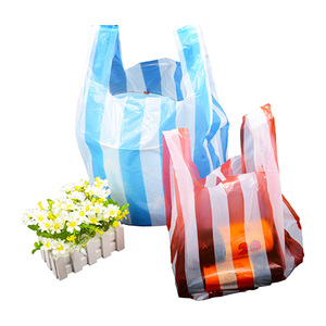 Bán buôn biểu tượng tùy chỉnh in bao bì nhựa mua sắm túi nhiều màu sắc T-Shirt Túi - Product Image 1