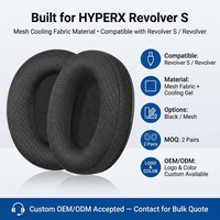 Coussinets d'oreille en maille respirante pour casque, coussinets de remplacement compatibles avec les écouteurs HYPERX Revolver S