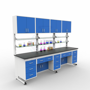 Banco da Laboratorio Moderno per Uso Commerciale con Telaio in Acciaio e Piano Resistente agli Agenti Chimici - Product Image 3