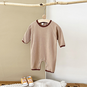 Pagliaccetti autunnali per neonati a maniche lunghe in cotone con cialda di cotone - Product Image 2