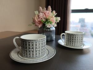 Juego de Taza y Platillo de Té de Porcelana China de Diseño Moderno, Vajilla Redonda de Cerámica para Café o Té, para Uso Doméstico o Comercial Transfronterizo - Product Image 4