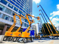 Plataforma de Trabajo Aérea para Montaje de Muros Cortina en Edificios Altos y Acceso a Superficies de Trabajo Irregulares en Proyectos de Exteriores de Edificios
