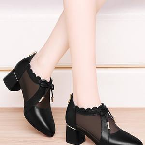 <span class=keywords><strong>Scarpe</strong></span> in pelle sintetica con <span class=keywords><strong>tacco</strong></span> quadrato con punta chiusa Casual alla moda da donna - Product Image 2