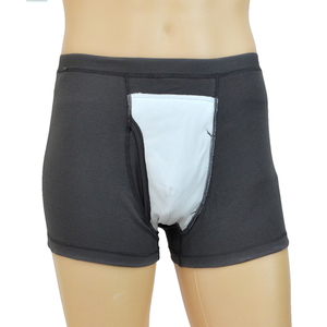 Sous-vêtement en coton pour <span class=keywords><strong>incontinence</strong></span> urinaire <span class=keywords><strong>lavable</strong></span> et réutilisable pour homme Boxer Brief - Product Image 5