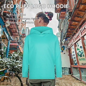 Unisex Teal Green Knitted Hooded Sweatshirt Regular Fit Solid Color Long Sleeve Casual <b>Pullover</b> Soft Warm Streetwear Essential - Product Image 2