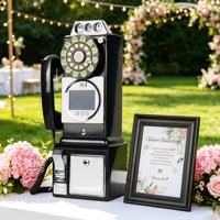 Livre d'or vidéo mural ou de table avec enregistreur, téléchargement USB, micro et batterie rechargeable – Carte de vœux pour invités