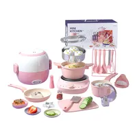 Ensemble de jouets de cuisine en acier inoxydable pour filles, rose, ustensiles de cuisine personnalisés et modernes en métal