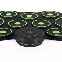 Batterie électronique enroulable de haute qualité avec 9 pads en silicone pour enfants et débutants