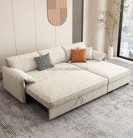 Sofá Cama Extensible de Doble Uso en Oferta, Diseño en Forma de L, Sofá Multifuncional Convertible en Cama, Sofá Moderno de 2, 3 y 4 Plazas con Espacio de Almacenamiento y Función Reclinable