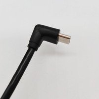 Cable USB de datos de codo de ángulo de 90 grados, carga rápida tipo C, 30/28/26 Awg, ordenadores de ángulo recto de cobre puro, escáneres de código de barras