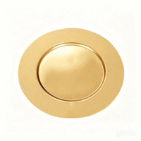 Assiette de service ronde en métal brossé FLEY, dorée, argentée, en acier inoxydable, pour mariage, banquet, décoration de table, buffet